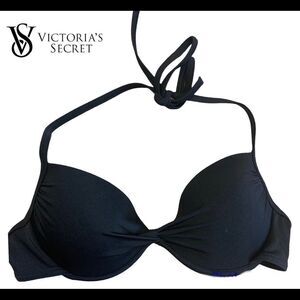 VICTORIA'S SECRET black 
Twist Swim bikini Top Sz 34B